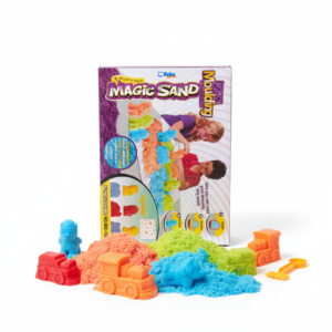 Kinetic Sand, Sandbox Playset with 1lb of Blue and 3 Molds, for Ages 3 and up