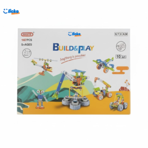 Hanye Build & Play 10-in-1 STEAM Construction Set | 167 Pcs Engineering Building Kit for Ages 5+
