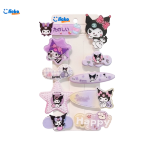 Adorable Kuromi-Themed Hair Clip Set (10 Pcs)